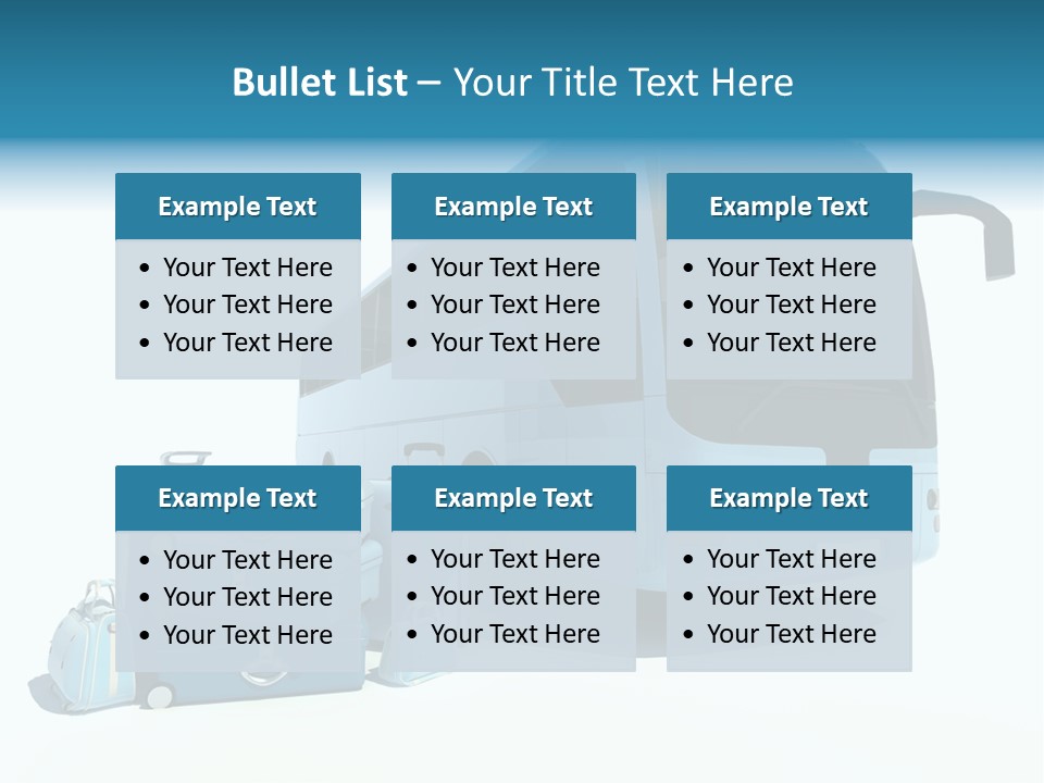 Vehicle Tourism Suitcase PowerPoint Template