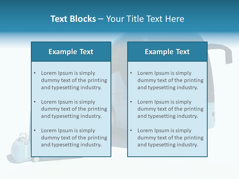 Vehicle Tourism Suitcase PowerPoint Template