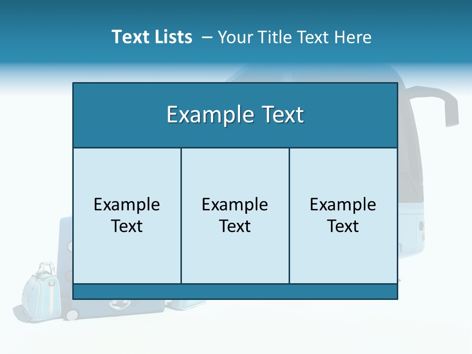 Vehicle Tourism Suitcase PowerPoint Template