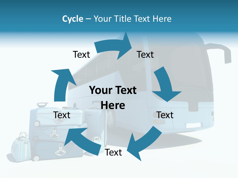 Vehicle Tourism Suitcase PowerPoint Template