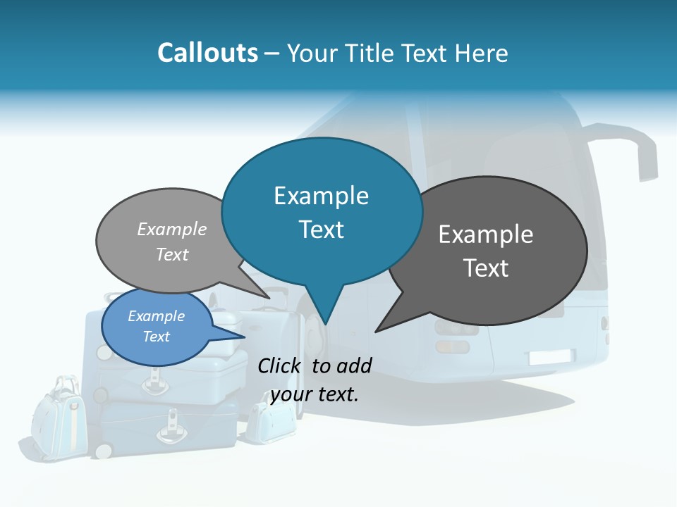 Vehicle Tourism Suitcase PowerPoint Template