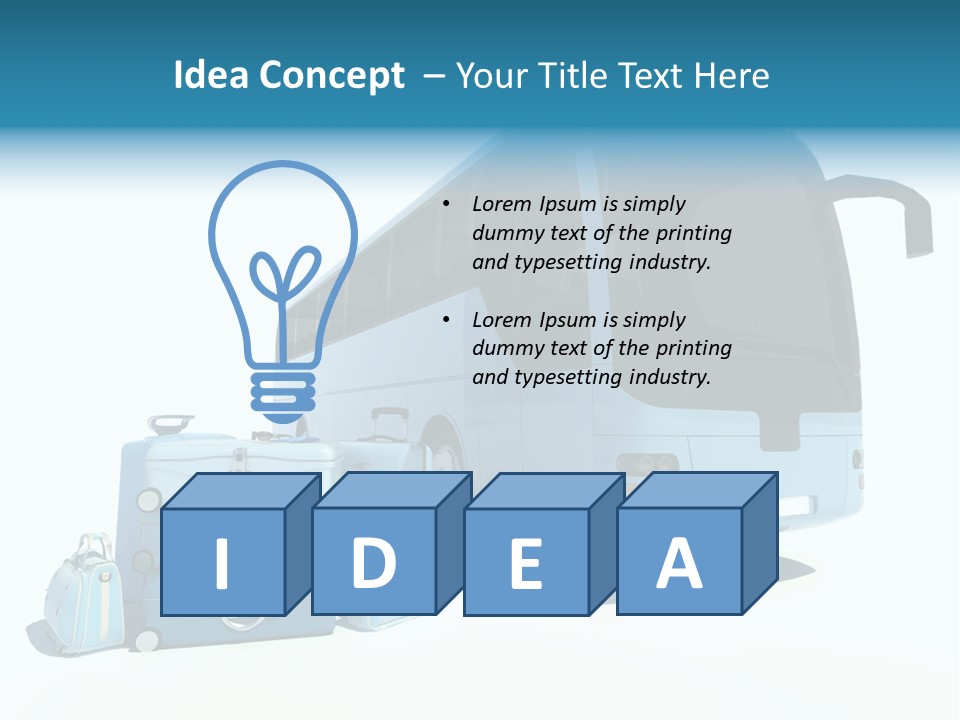 Vehicle Tourism Suitcase PowerPoint Template