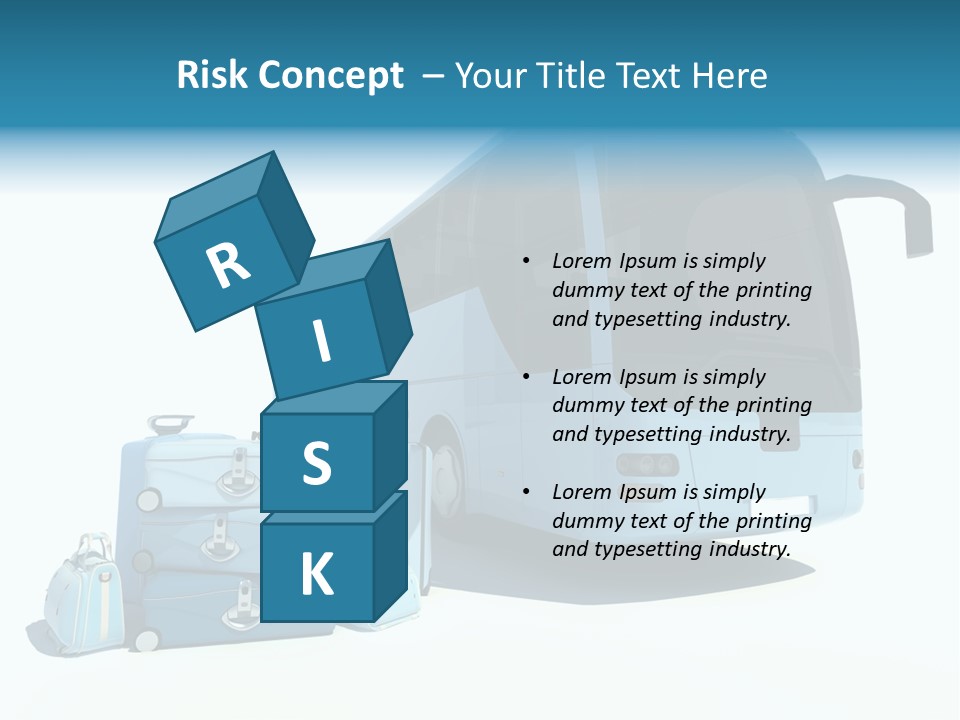 Vehicle Tourism Suitcase PowerPoint Template