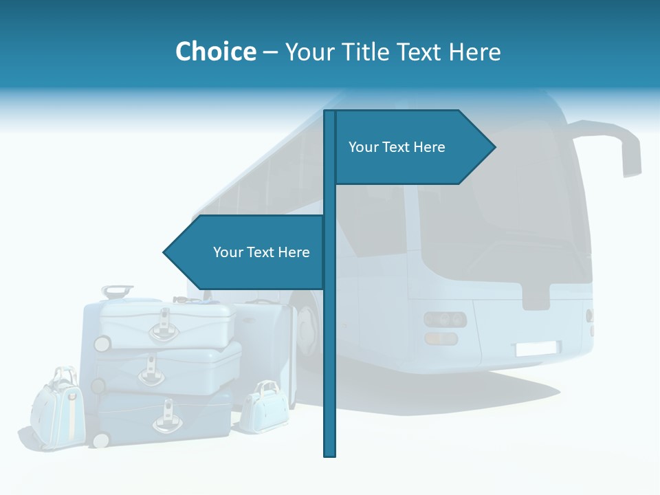 Vehicle Tourism Suitcase PowerPoint Template