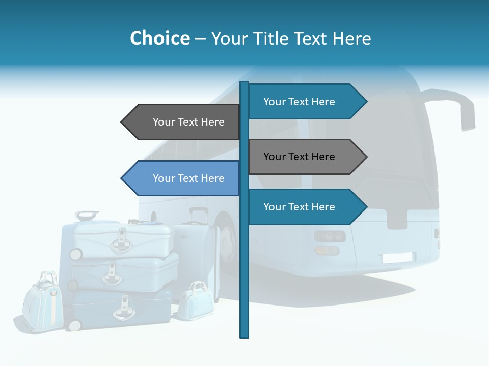 Vehicle Tourism Suitcase PowerPoint Template