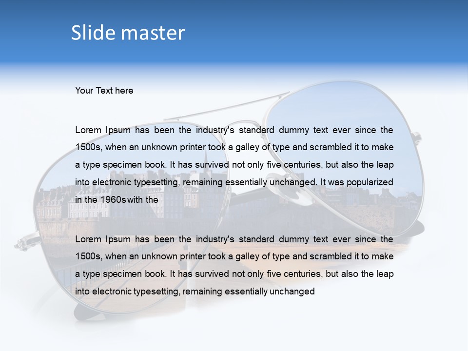 Paesaggio Cittadina Vacanza PowerPoint Template