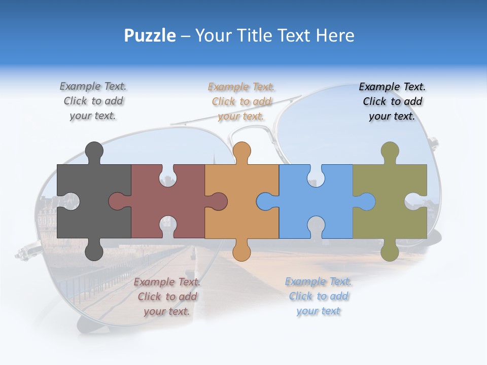 Paesaggio Cittadina Vacanza PowerPoint Template