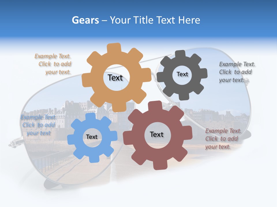 Paesaggio Cittadina Vacanza PowerPoint Template