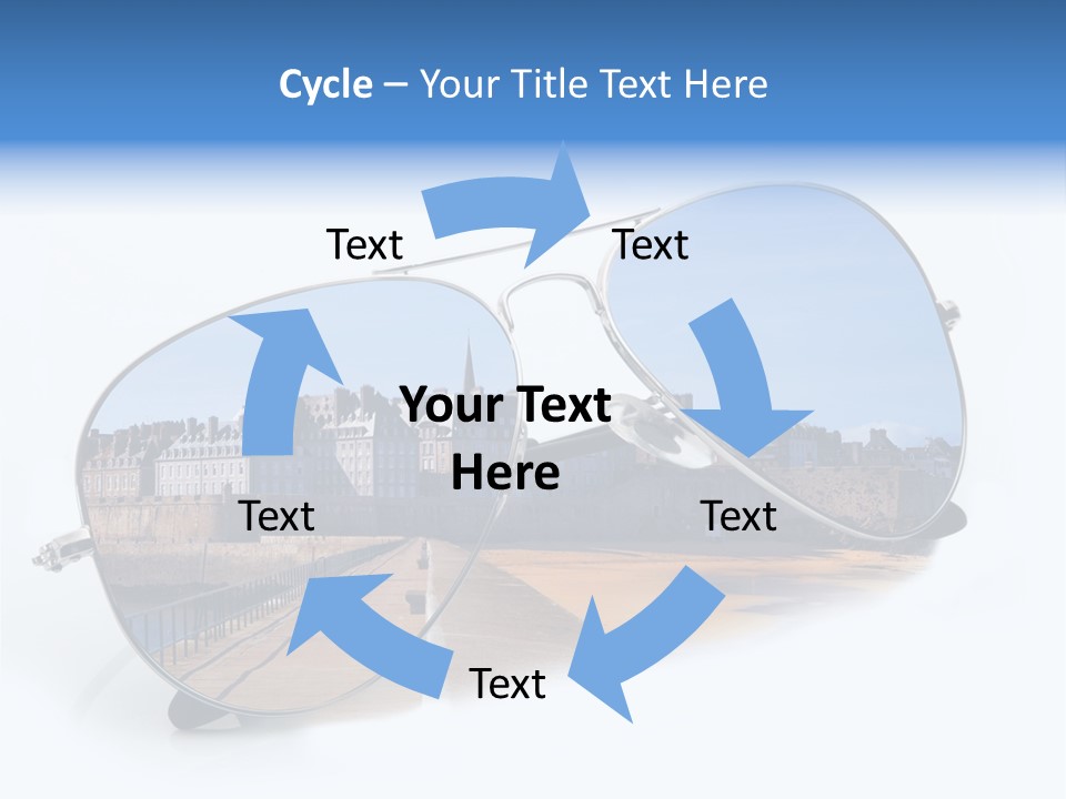 Paesaggio Cittadina Vacanza PowerPoint Template