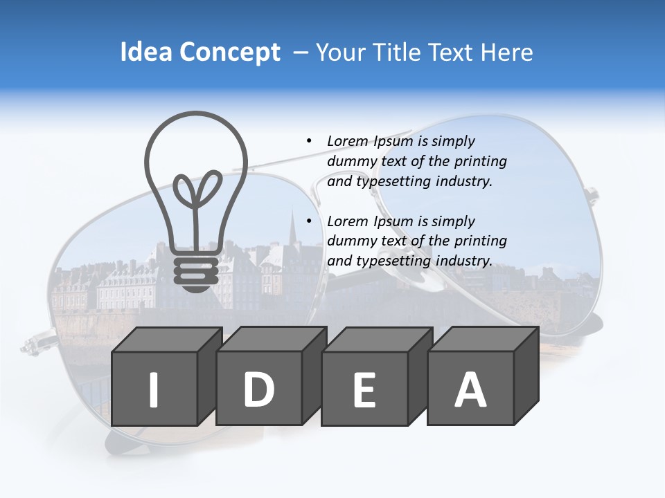 Paesaggio Cittadina Vacanza PowerPoint Template