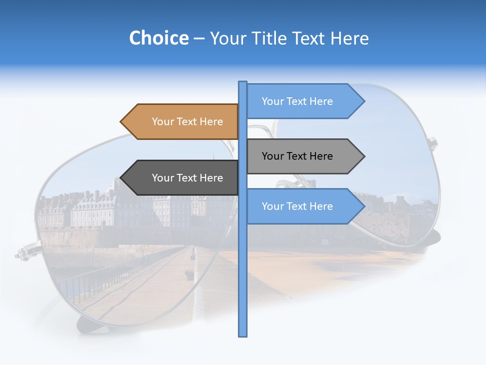Paesaggio Cittadina Vacanza PowerPoint Template