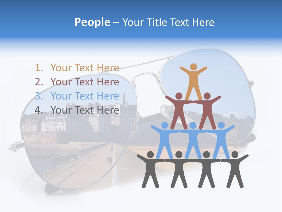 Paesaggio Cittadina Vacanza PowerPoint Template