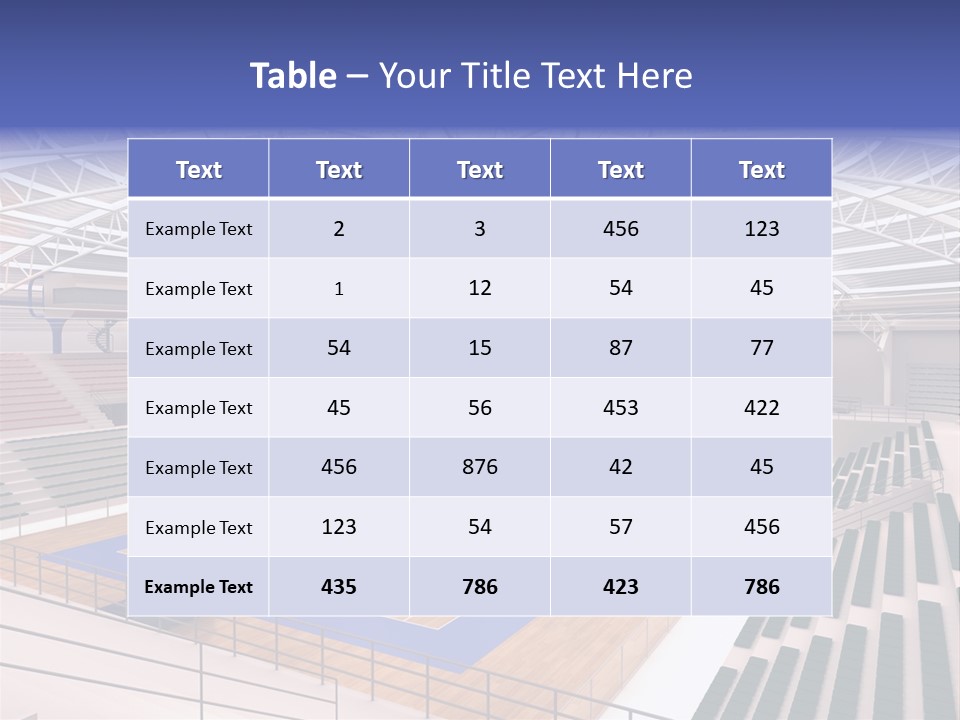Progetto Tensostruttura Sportivo PowerPoint Template