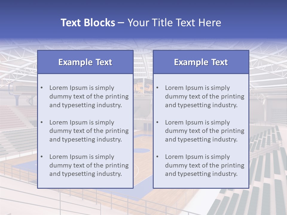 Progetto Tensostruttura Sportivo PowerPoint Template