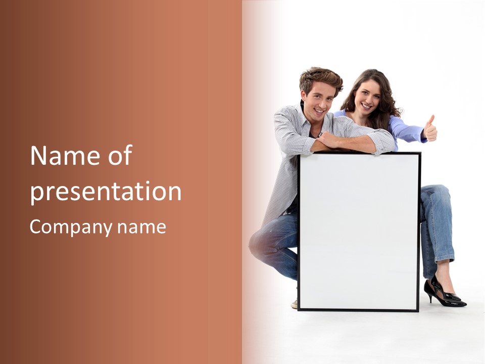 Showing Couple Love PowerPoint Template