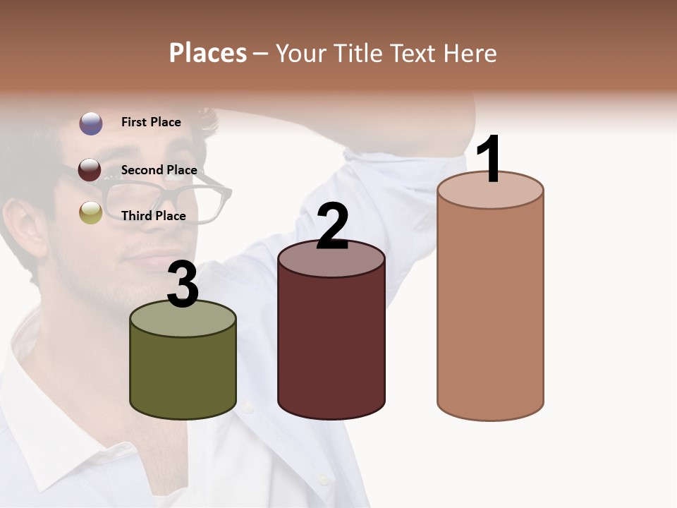 Blue Shirt Stubble PowerPoint Template