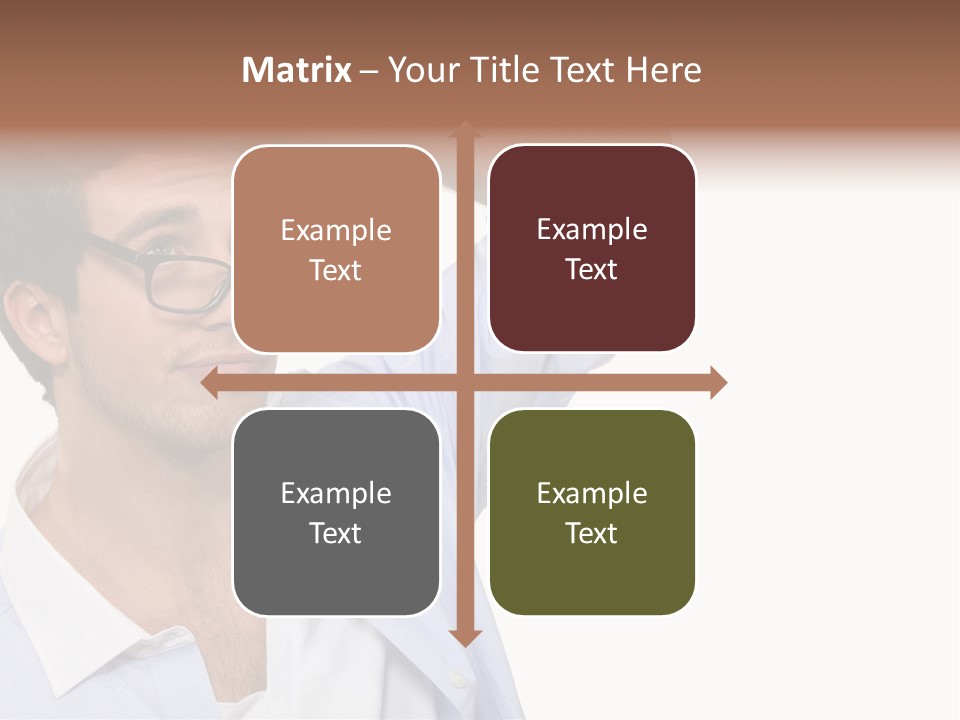 Blue Shirt Stubble PowerPoint Template