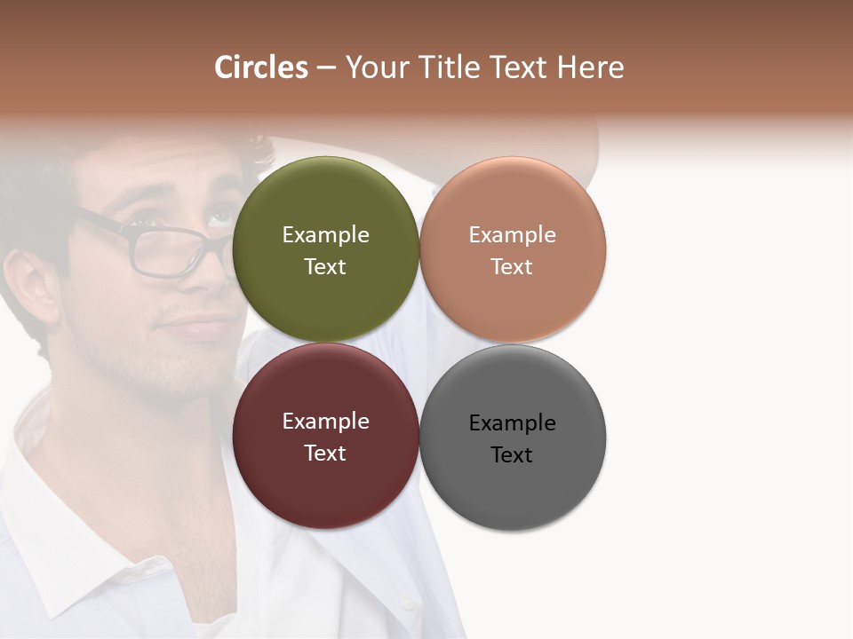 Blue Shirt Stubble PowerPoint Template