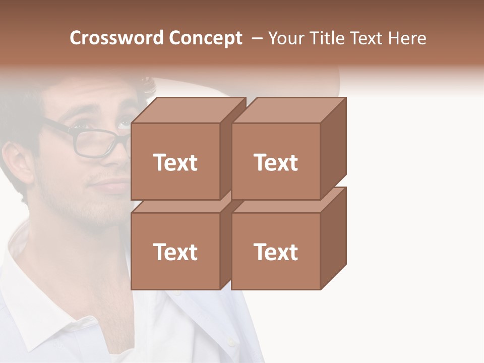 Blue Shirt Stubble PowerPoint Template