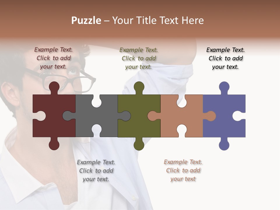 Blue Shirt Stubble PowerPoint Template