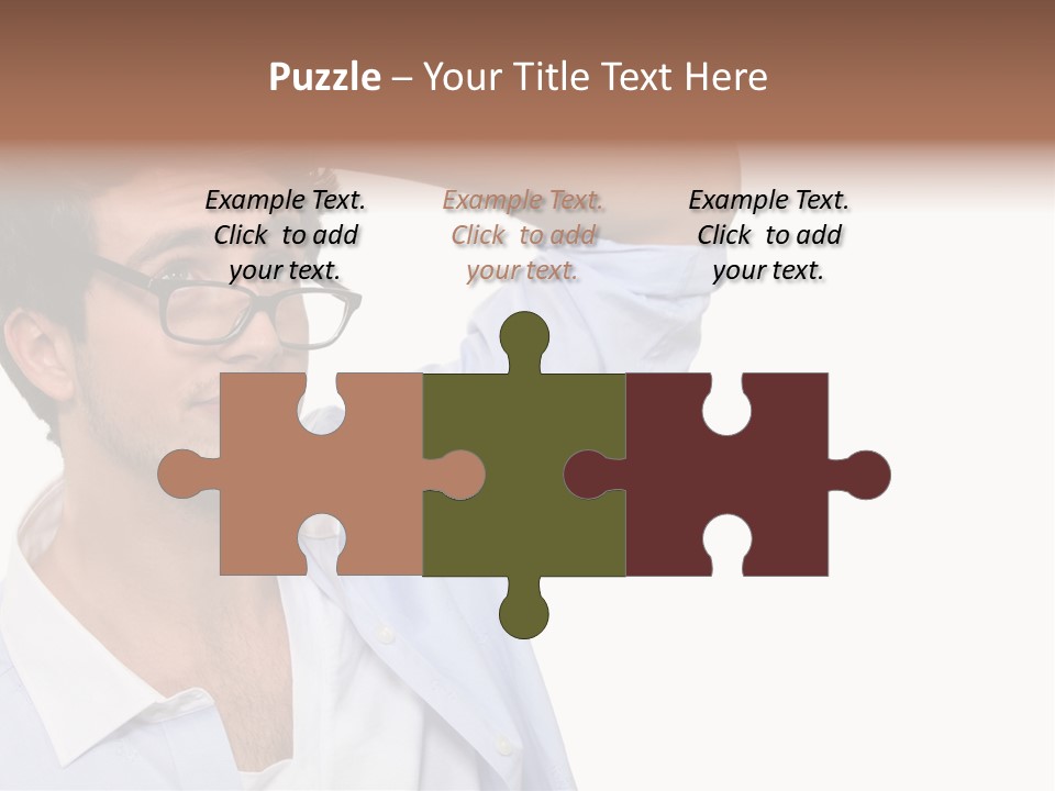 Blue Shirt Stubble PowerPoint Template