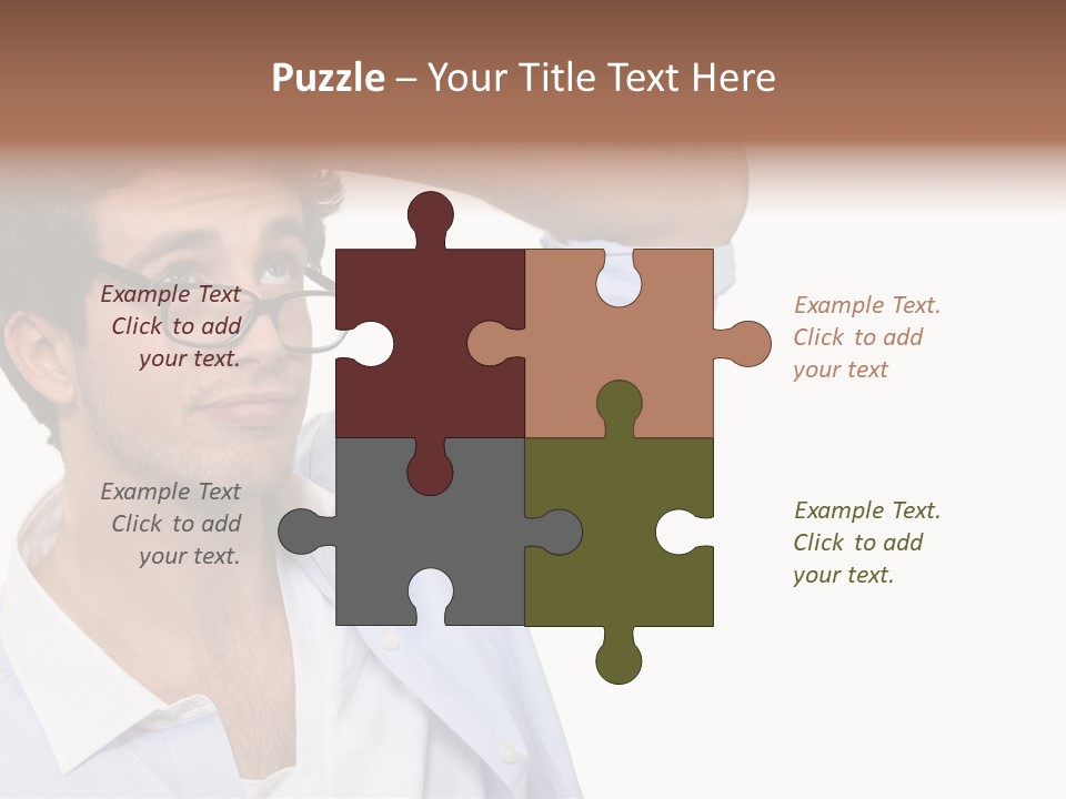 Blue Shirt Stubble PowerPoint Template