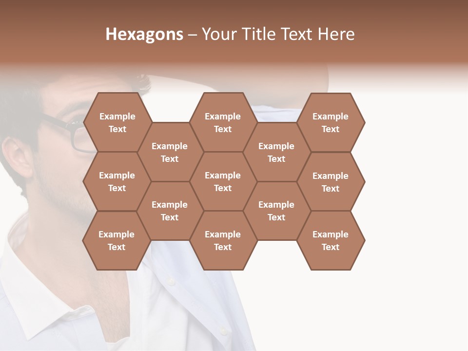 Blue Shirt Stubble PowerPoint Template