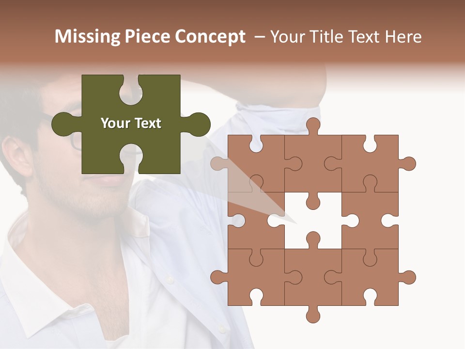 Blue Shirt Stubble PowerPoint Template