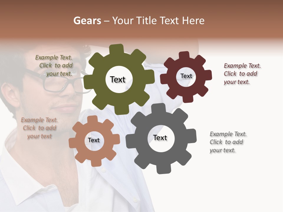 Blue Shirt Stubble PowerPoint Template