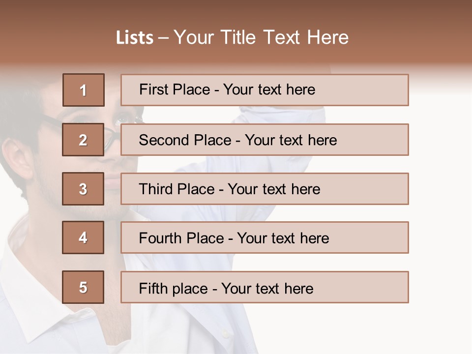 Blue Shirt Stubble PowerPoint Template