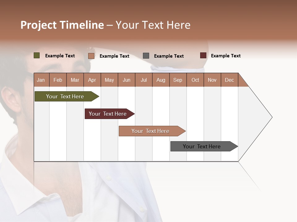 Blue Shirt Stubble PowerPoint Template