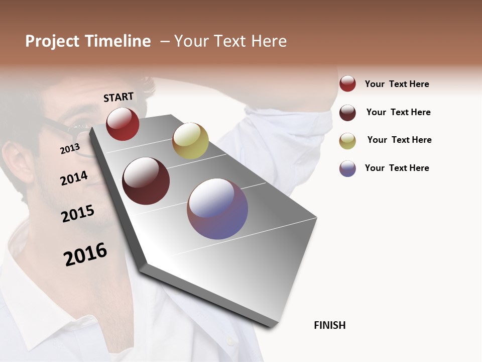 Blue Shirt Stubble PowerPoint Template