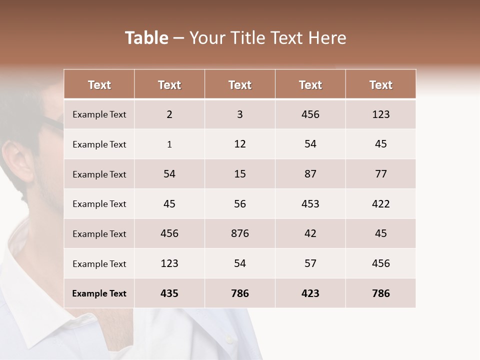 Blue Shirt Stubble PowerPoint Template