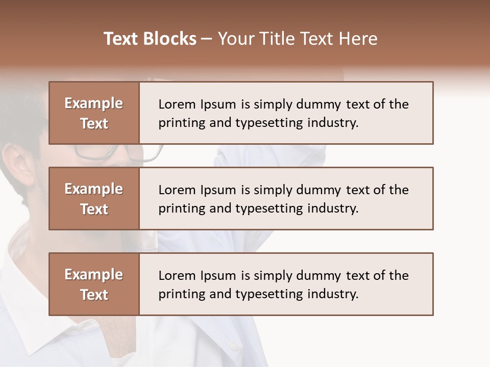 Blue Shirt Stubble PowerPoint Template