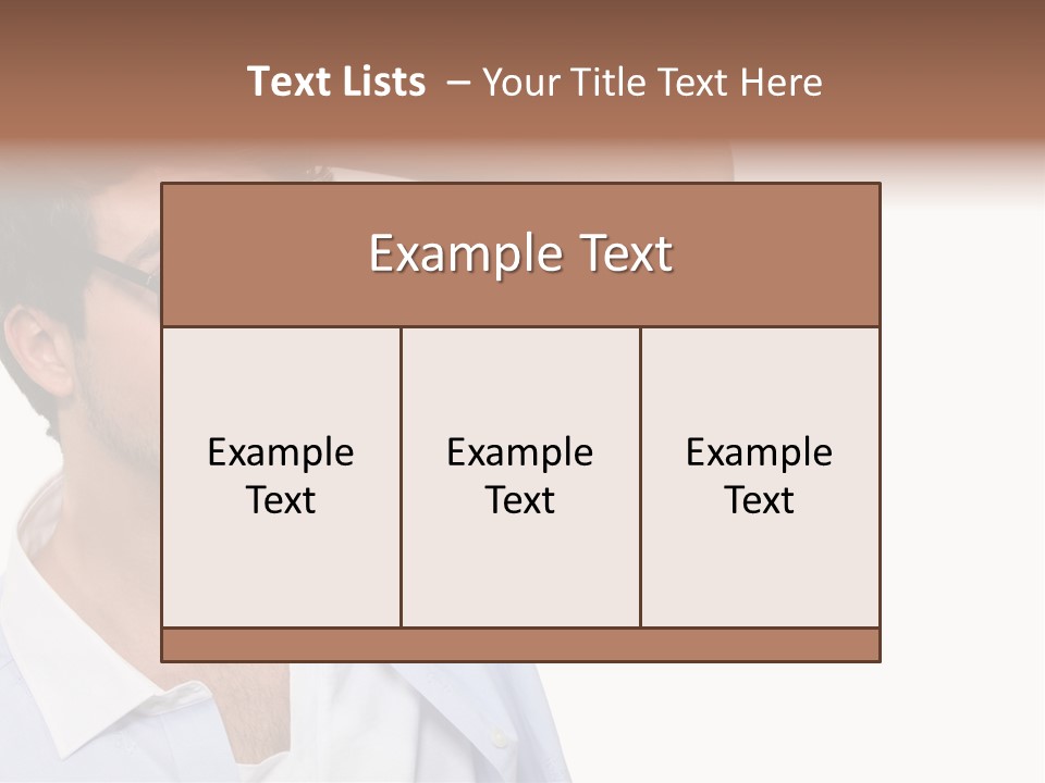 Blue Shirt Stubble PowerPoint Template