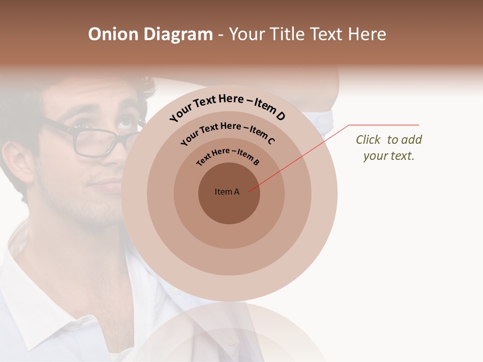 Blue Shirt Stubble PowerPoint Template