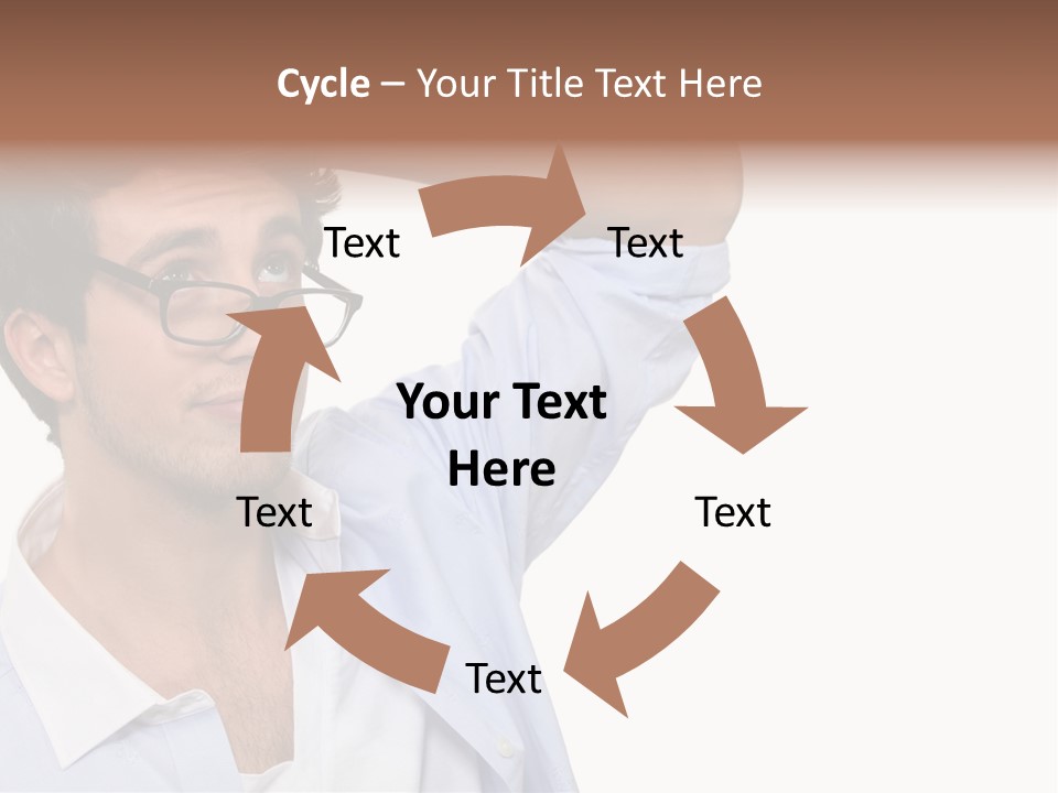 Blue Shirt Stubble PowerPoint Template