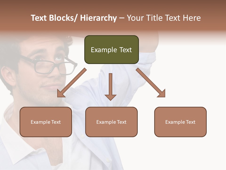 Blue Shirt Stubble PowerPoint Template