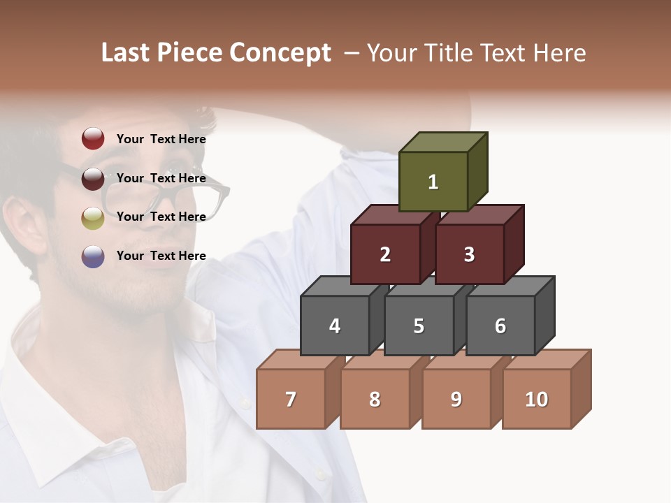 Blue Shirt Stubble PowerPoint Template