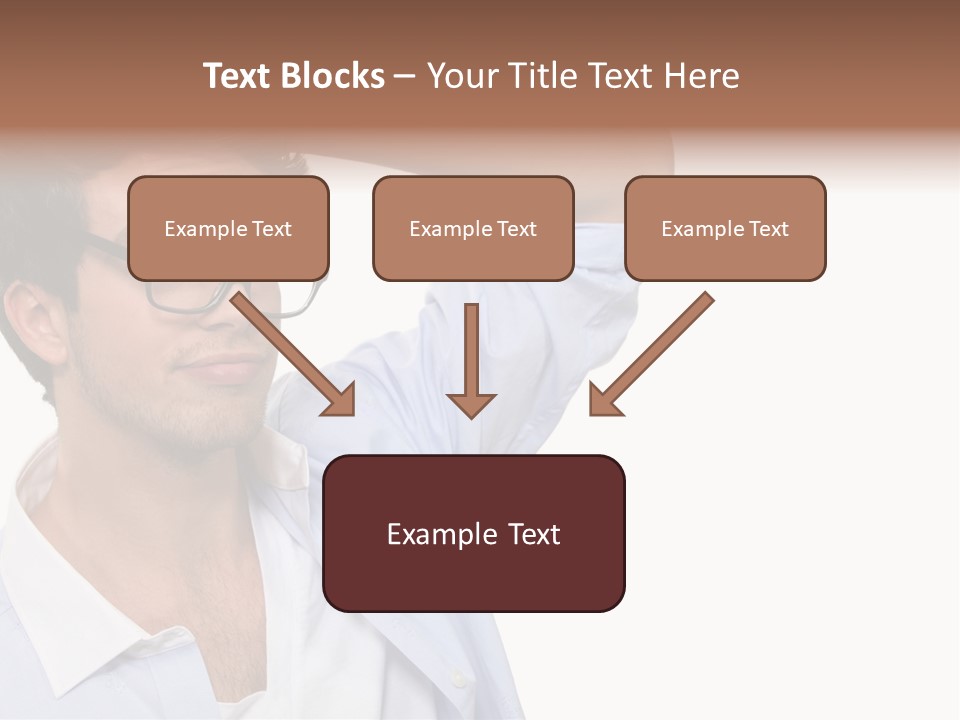 Blue Shirt Stubble PowerPoint Template