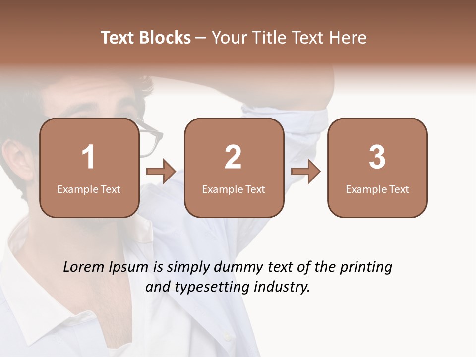 Blue Shirt Stubble PowerPoint Template