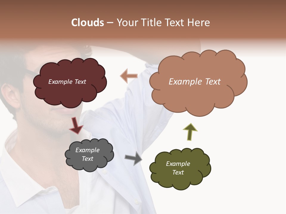 Blue Shirt Stubble PowerPoint Template