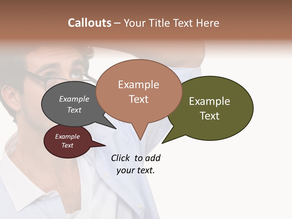 Blue Shirt Stubble PowerPoint Template