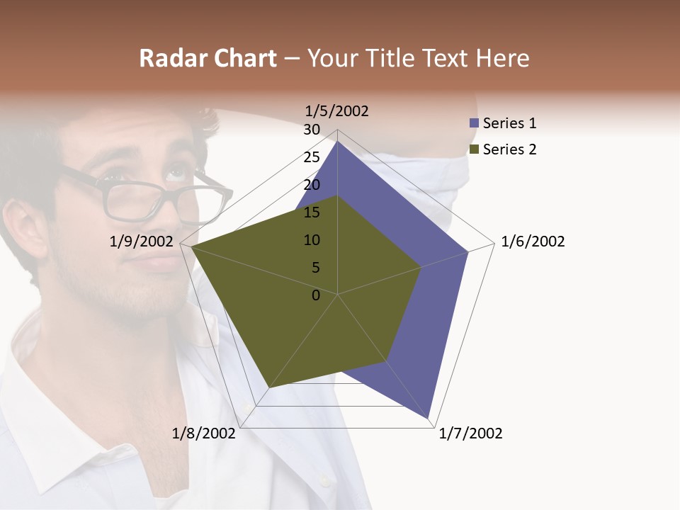 Blue Shirt Stubble PowerPoint Template