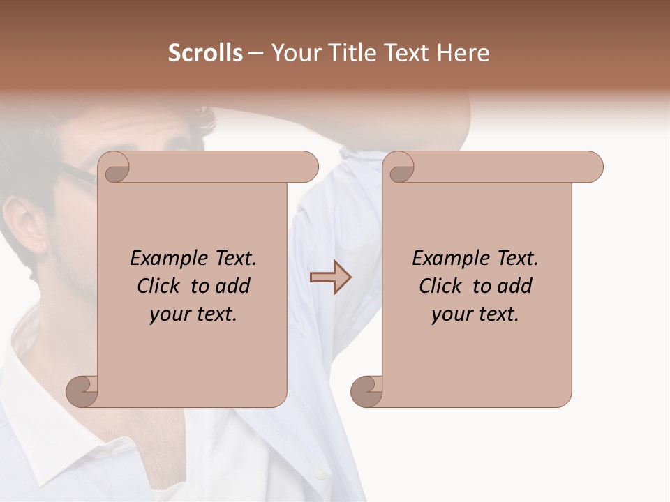 Blue Shirt Stubble PowerPoint Template