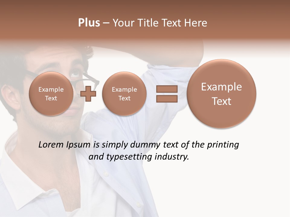 Blue Shirt Stubble PowerPoint Template