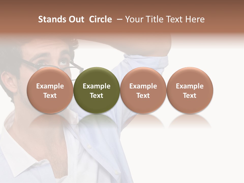 Blue Shirt Stubble PowerPoint Template