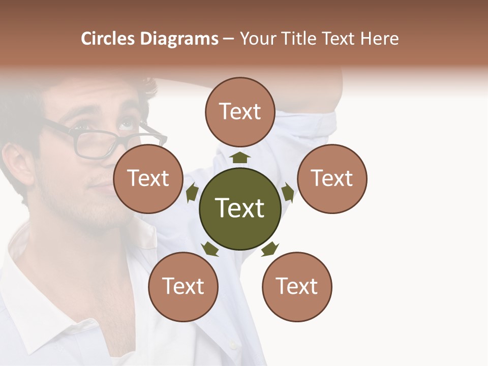 Blue Shirt Stubble PowerPoint Template