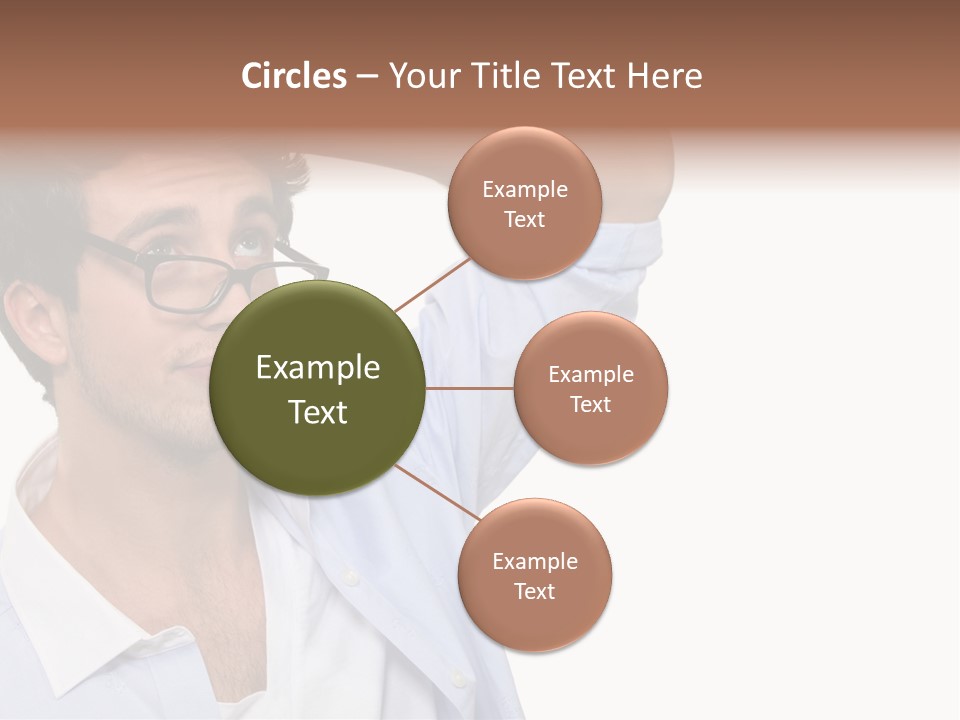 Blue Shirt Stubble PowerPoint Template