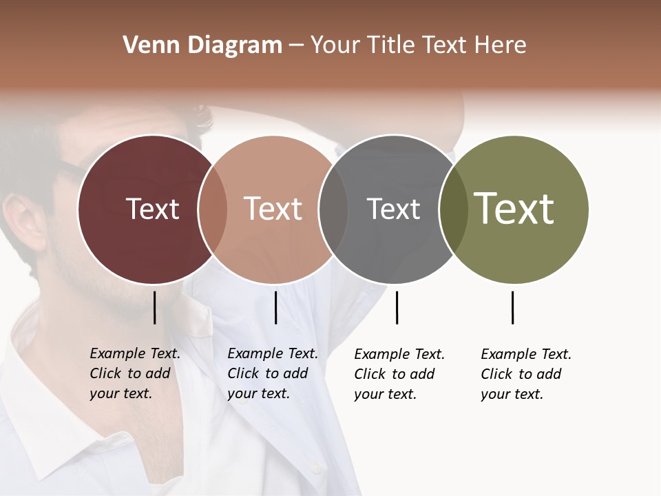 Blue Shirt Stubble PowerPoint Template